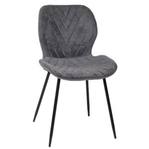 ΚΑΡΕΚΛΑ ΤΡΑΠΕΖΑΡΙΑΣ ELM ENCLAVE ΜΕ ΓΚΡΙ ΑΝΑΓΛΥΦΟ ΥΦΑΣΜΑ AND ΜΑΥΡΟ ΜΕΤΑΛΛΙΚΟ ΣΚΕΛΕΤΟ 46Χ52Χ84ΕΚ