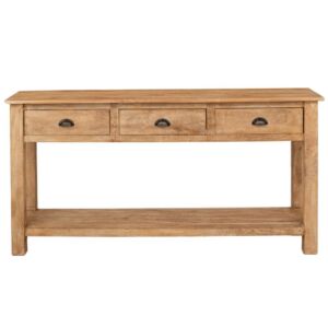 ΚΟΝΣΟΛΑ ΑΠΟ ΦΥΣΙΚΟ ΞΥΛΟ MANGO 153Χ41Χ77ΕΚ ΜΕ 3 ΣΥΡΤΑΡΙΑ