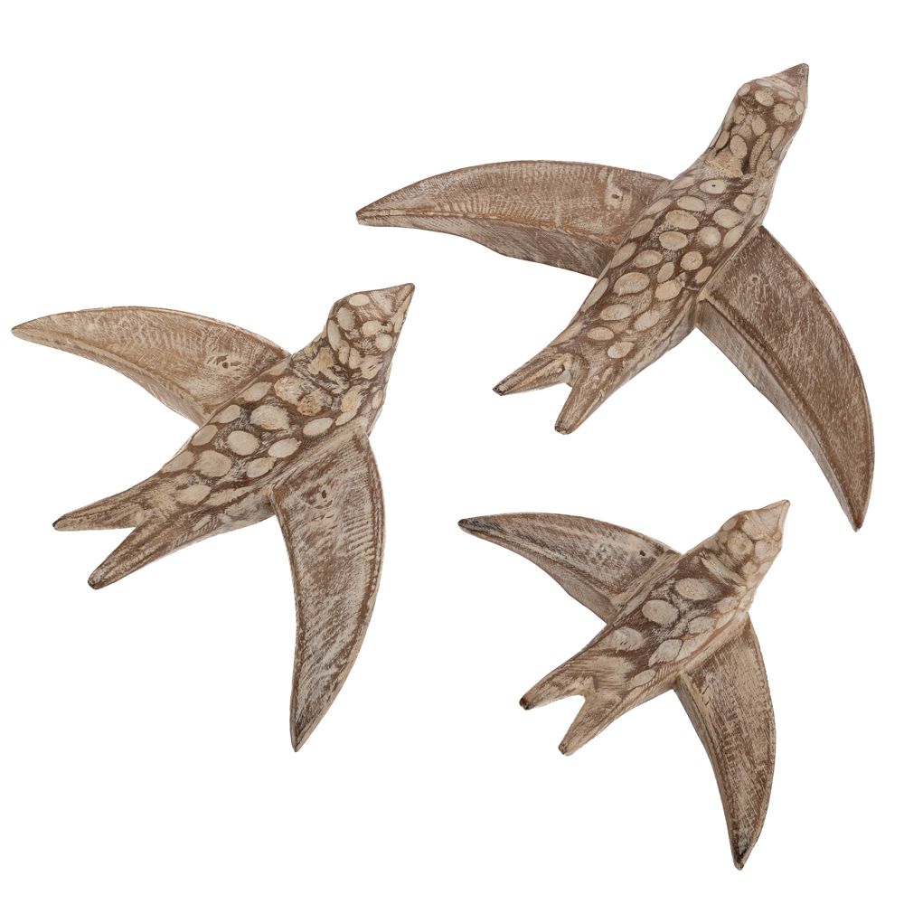 92092 ΣΕΤ 3 ΔΙΑΚΟΣΜΗΤΙΚΑ ΠΟΥΛΑΚΙΑ ΑΠΌ ΞΥΛΟ MANGO 35Χ28Χ11 31Χ23Χ11 23Χ17Χ8ΕΚ