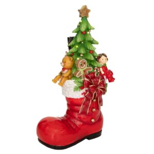 ΚΟΚΚΙΝΗ ΠΟΛΥΡΕΖΙΝ ΜΠΟΤΑ ΑΓΙΟΥ ΒΑΣΙΛΗ ΜΕ LED ΦΩΣ 55Χ35