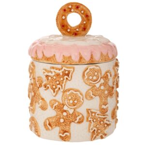 GINGERBREAD ΚΕΡΑΜΙΚΗ ΜΠΙΣΚΟΤΙΕΡΑ ΜΕ ΚΑΠΑΚΙ 15X15X22EK