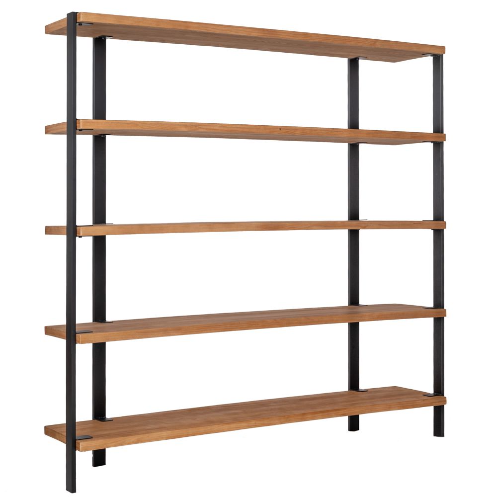 92142 ΡΑΦΙΕΡΑ 5 ΘΕΣΕΩΝ ΜΕ ΞΥΛΟ ΠΕΥΚΟΥ 200Χ40Χ200ΕΚ ΜΕ ΜΕΤΑΛΛΙΚΟ ΣΚΕΛΕΤΟ (KD)