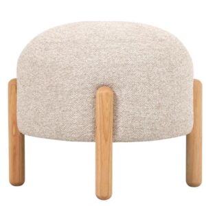 ΣΚΑΜΠΟ ΣΤΡΟΓΓΥΛΟ ΜΕ ΚΡΕΜ ΜΠΟΥΚΛΕ ΥΦΑΣΜΑ AND ΚΑΦΕ ΞΥΛΙΝΑ ΠΟΔΙΑ 45Χ45Χ36ΕΚ